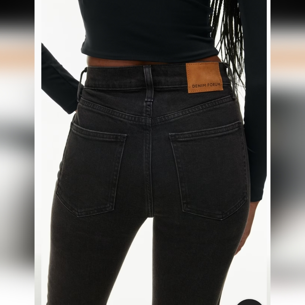Aritzia Denim Forum the Yoko High-rise slim jeans,Black eyeliner,26/28L - Picture 4 of 16